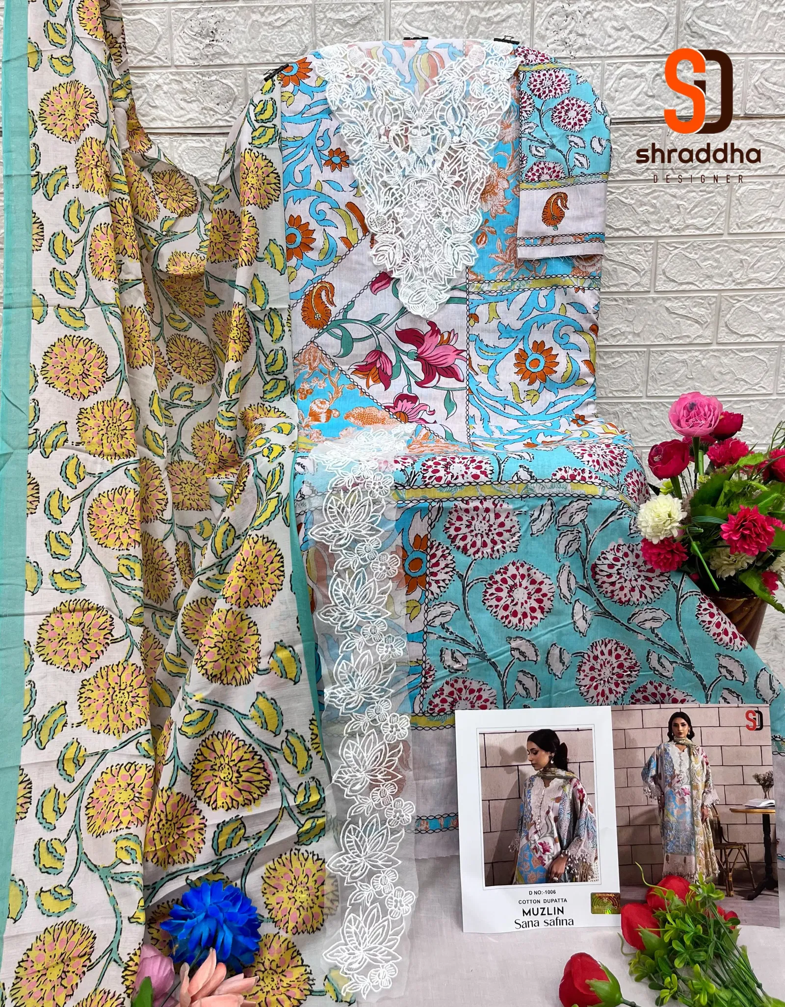 Muzlin Sana Safinaz By Sharaddha Lawn Cotton Pakistani Dress Material Orders In India